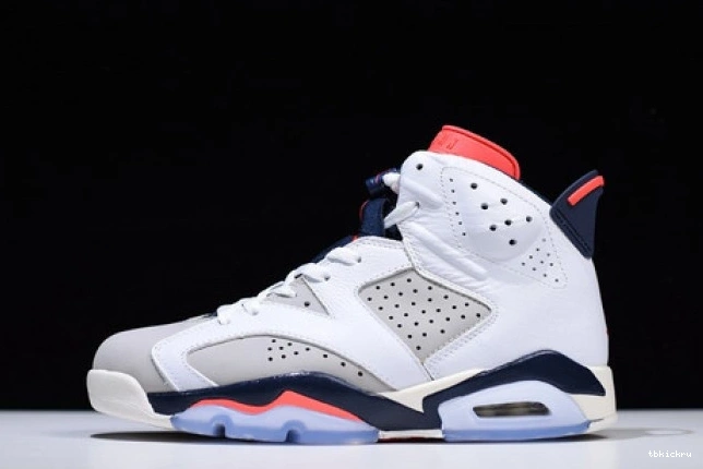Cheap TBK Retro Infrared Air 23-Neutral 6 White Jordan Tinker 384664-104 Grey-Sail 0714